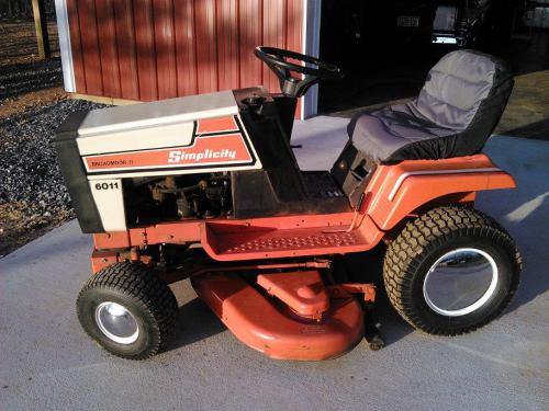 Simplicity lawn tractors 6011