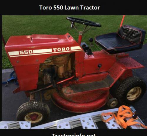 Toro lawn tractors 550