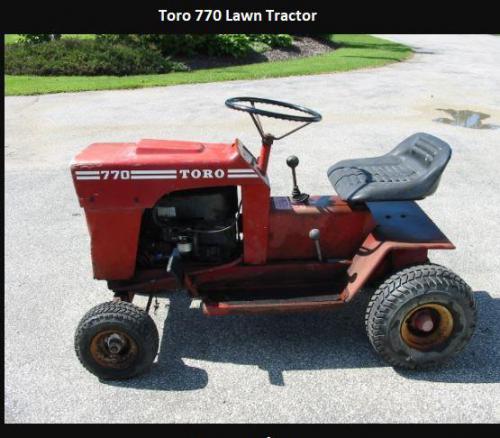 Toro lawn tractors 770